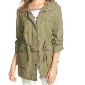 Bp Green Hooded Utility-Style Jacket Size S